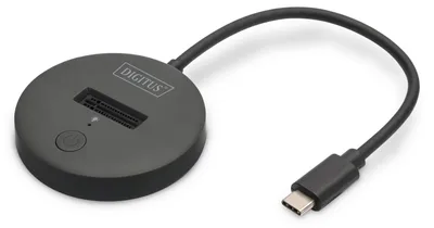 Produktbild von Digitus M.2 NVMe/SATA Docking Station, SSD, Serial ATA III, M.2, 4 TB, USB 3.2 Gen 2 (3.1 Gen 2) Type-C, Schwarz