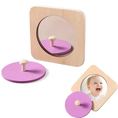 Produktbild von Montessori Spielzeugset für Babys, mit Schublade, Münzbox, Karten und Formen-Puzzle zur Förderung der kognitiven Entwicklung und Formenerkennung.