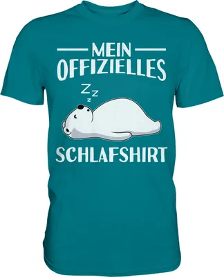 Produktbild von Offizielles Schlafshirt Nachthemd Schlafanzug Pyjama Eisbär T-Shirt – Diva Blue / M