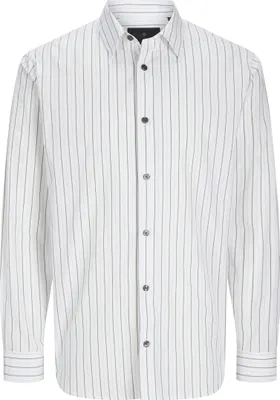 Produktbild von JACK & JONES Langarm Business-Hemd mit Kentkragen und Knopfleiste Größe: M (39/40)