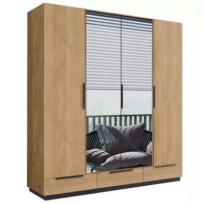Zdjęcie produktu dla Szafa C3A craft złoty z drzwiami uchylnymi – 203 x 61 x 215 cm