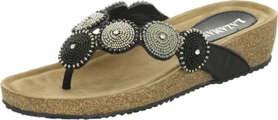 Produktbild von Lazamani 75.455 Teenslippers Dames Black - Damen Hausschuhe - 75.455