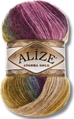 Productafbeelding van Alize 1x 100g Angora Gold Batik garen, met kleurverloop, geschikt voor haken en breien (4341)