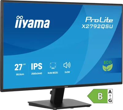iiyama ProLite X2792QSU-B1 Monitor 68.6cm (27") WQHD, IPS, 3ms, HDMI,