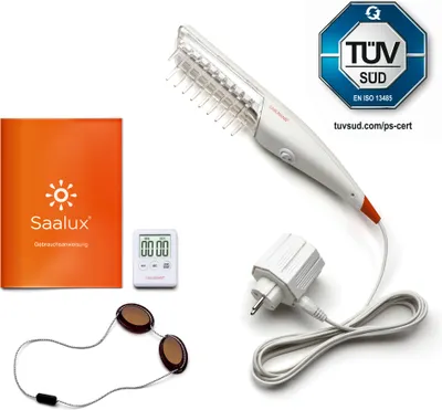 Produktbild von Saalux® UV-Kamm (UVB-Kamm 311 nm) - Lichttherapie gegen Psoriasis, Vitiligo und Neurodermitis