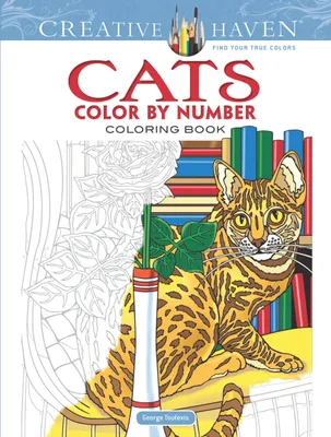 Obrázek produktu pro Creative Haven Cats Color by Number Coloring Book