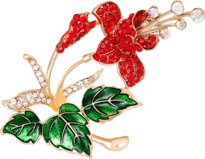 Produktbild von Hochzeit Braut Strass Emaille Blume Brosche Pin Modeschmuck Zubehör