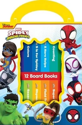 Imagen del producto de Disney Junior, Marvel, Spidey y sus increíbles amigos: 12 libros, mi primera biblioteca