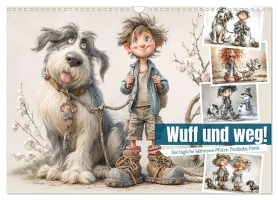 Produktbild von Wuff und weg! (Wandkalender 2027 DIN A3 quer), CALVENDO Monatskalender
