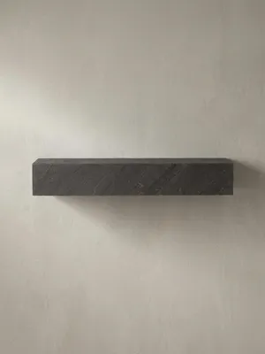 Produktbild von Wandregal 60x10x20 cm Mango Massivholz / Steinoptik Hängeregal Modern, Design Schweberegal Rechteckig, Regal Hängend Wohnzimmer Anthrazit