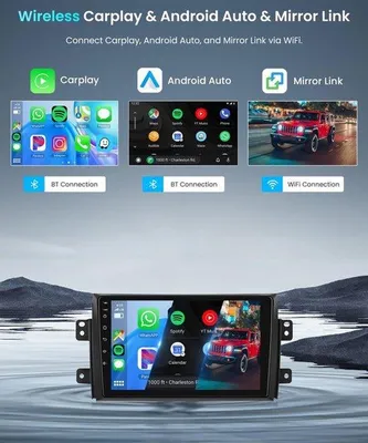 Productafbeelding van 4+64G Android Autoradio voor 2006-2013 2005-2014 9 Inch Autoradio met Wireless Carplay Android Auto Navi GPS Mirror Link Bluetooth FM/RDS/EQ SWC Achteruitrijcamera