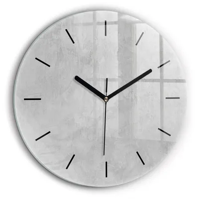 Produktbild von Wallfluent Große Wanduhr – Stilles Quarzuhrwerk - Uhr Dekoration Wohnzimmer Schlafzimmer Küche - Zifferblatt mit Striche - schwarze Zeiger - 60 cm - Steinmauer