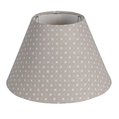Zdjęcie produktu dla Clayre & Eef abażur Ø 25x16 cm szary tekstylny w kropki