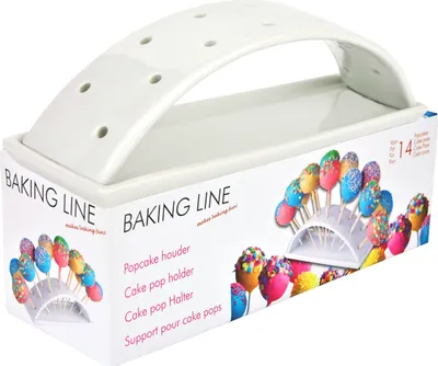 Produktbild von Cake-Pop-Halter / Ständer aus weißem Porzellan zum Servieren und Dekorieren 24303872