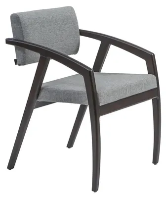 Produktbild von Stuhl mit Armlehnen Polster Sitz Esszimmer Holz Design Luxus Stil Neu