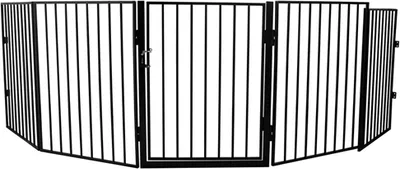Produktbild von Melko Kamingitter Ofen Absperrung Treppe Tier 300cm Metall Baby Kinderschutz