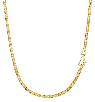 Produktbild von Halskette 45cm Königskette rund 925 Silber Gelbgold vergoldet 2,3mm breite Kette
