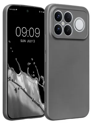 Produktbild von kwmobile Handyhülle für Xiaomi Poco F8 Ultra Hülle - weiche Silikon Case metallisch schimmernd - Schutzhülle Cover - Metallic Grau