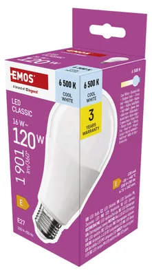 Produktbild von EMOS LED Lampe A70 - große Birne, 16W ersetzt 120W Glühbirne, klassiche Birne in