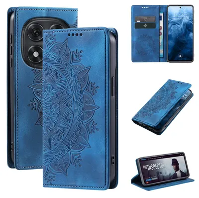Produktbild von Mandala Handyhülle für Xiaomi Redmi Note 15 / 15 5G RFID Schutz Klapphülle Case Cover Design Schutzhülle Farbe: Blau