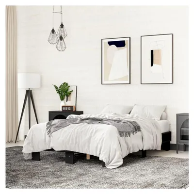 Produktbild von Bettgestell Schwarz 120x200 cm aus Holzwerkstoff und Metall