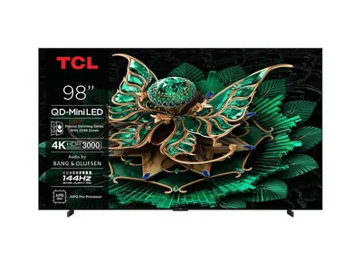 Zdjęcie produktu dla TCL 98C7K, 2,49 m (98"), 3840 x 2160 px, QD-Mini LED, Smart TV, Wi-Fi, Metaliczny