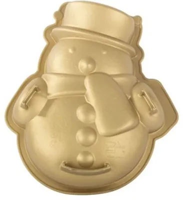 Produktbild von GKA XL Backform Silikon Schneemann Weihnachten Advent Winter 24 cm Kuchenform Kuchenbackform Silikonform Form für Kuchen