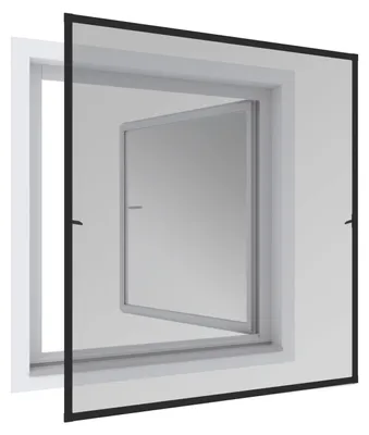Produktbild von Windhager Insektenschutz Expert Spannrahmen für Fenster Fliegengitter Alurahmen für Fenster, 140 x 150 cm, anthrazit, 04339