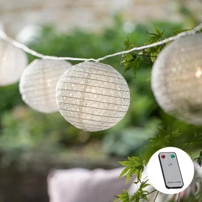 Zdjęcie produktu dla Marokański, ciepły biały, 10-elementowy łańcuch świetlny LED, wodoodporny – dekoracja letnia – lampka balkonowa – łańcuch świetlny w stylu vintage