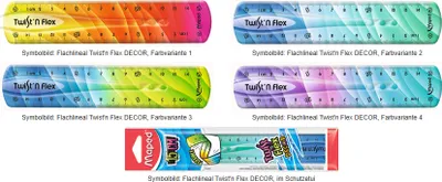 Produktbild von maped Lineal Twist´n Flex Decor 15 cm, bunt