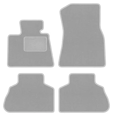 Image de Tapis de sol en moquette pour BMW X5 G05 2018- (SUV) – jeu 4 pièces, gris, sur mesure – Wielganizator OSLO