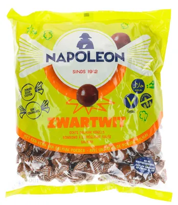 Immagine prodotto di Caramelle Napoleon zwart wit sacchetto da 1000 g (centro ammoniaca)