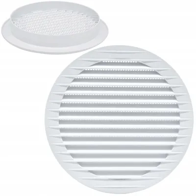 Imagen del producto de Rejilla de ventilación redonda VGR/N/150/W con mosquitera, diámetro 150 mm
