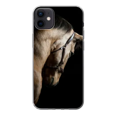 Produktbild von MuchoWow® Handyhülle Schutzhülle Hülle für iPhone 12 mini Pferde - Halfter - Schwarz Silikon Softcase Handy Hülle - Bild