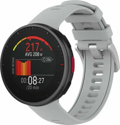 Produktbild von Silikon Smartwatch Armband - Passend für Polar Vantage V2 Silikonarmband - grau - Strap-it Uhrenarmband / Armband / Armbänder