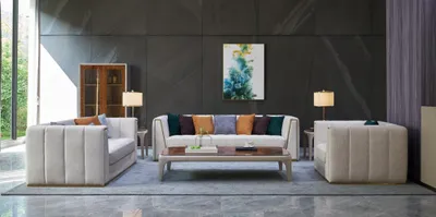 Produktbild von Sofagarnitur 3+2+1 Sitzer Klassischer Wohnlandschaft Sofas Couchen Polster Neu