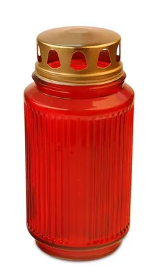 Produktbild von BOLSIUS Laternenglas mit Deckel rot – 6er Vorteilset