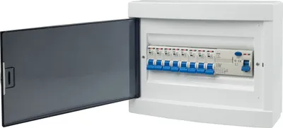 Produktbild von Sicherungskasten Leitungsschutzschalter Stromverteiler Komplett mit "C" LS Schalter FI-Schalter 12 Module