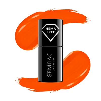 Produktbild von Semilac Hybrid-Lack 446 Yolo Orange 7ml