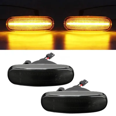 Obrázek produktu pro Boční směrová světla 2x LED, černá, provedení "Smoke" pro Citroën Nemo / pro Lancia Musa / pro Peugeot Bipper