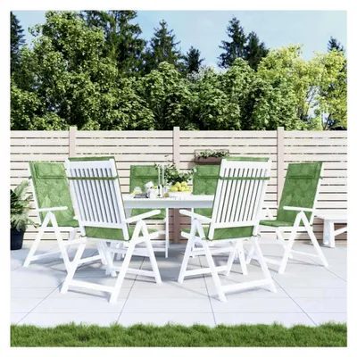 Produktbild von Hochlehner-Auflagen, 6 Stück, Blattmuster, Oxford-Gewebe, waschbarer Bezug, für Gartenstühle und Terrassenmöbel