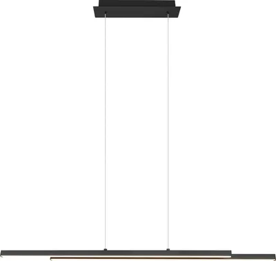Zdjęcie produktu dla Oprawa wisząca LED Odio, 8,5 x 110 x 150 cm, czarna, ciepła biel
