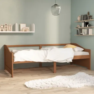 Produktbild von "Rabatt" Tagesbett 3-Sitzer - Modernes Design - Honigbraun Massivholz Kiefer 90x200 cm - Klassische Betten CC9788