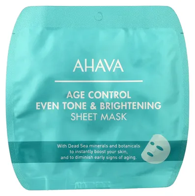Productafbeelding van Ahava T.T.S. Anti-aging masker voor een egalere en stralende huid. Sheetmasker, 17 gram