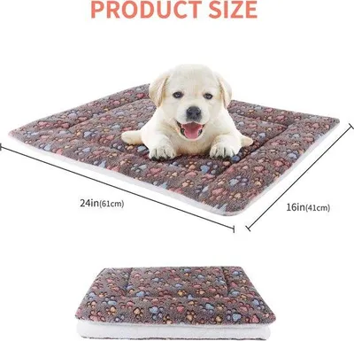 Obrázok produktu pre Deky Famanu pre domáce zvieratá – pre psa alebo mačku, mäkká tkanina, teplá zimná deka, fleece, 61 x 41 cm