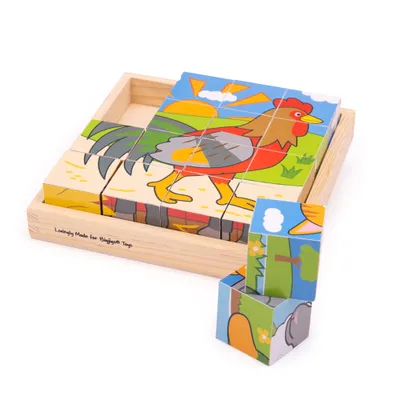 Obrázek produktu pro Bigjigs Toys Obrázkové kostky farma