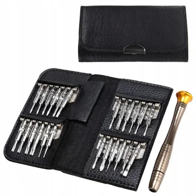 Produktbild von 25-teiliges Feinmechaniker Schraubendreher Set – Präzisionswerkzeug mit 24 Bits, Etui und Magnetspitzen für Handy, Elektronik und Reparatur