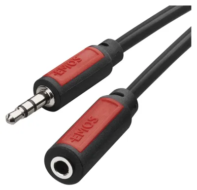 JACK kabel 3,5mm stereo, vidlice - 3,5mm zásuvka 2,5m
