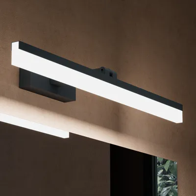 Produktbild von doporro LED Badezimmerleuchte Sandschwarz 60cm - 14W Spiegellampe 6000K (Tageslichtweiß) - Stylische Wandleuchte für Badbeleuchtung Luxaris