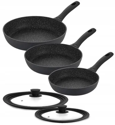 Produktbild von Gerlach Granitex Pfannenset 20 24 28cm mit Keramikbeschichtung